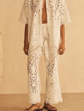 Aur Ocea Merletti Lace Cropped Pants